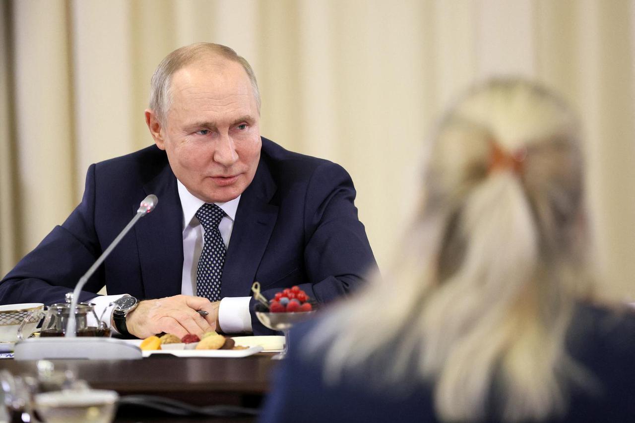 Russia's President Vladimir Putin meets with mothers of Russian servicemen participating in Russia-Ukraine conflict, outside Moscow
