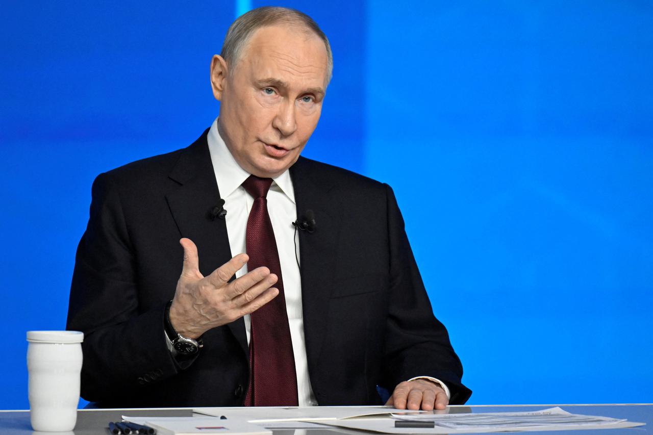 Russian President Putin holds the annual press conference in Moscow