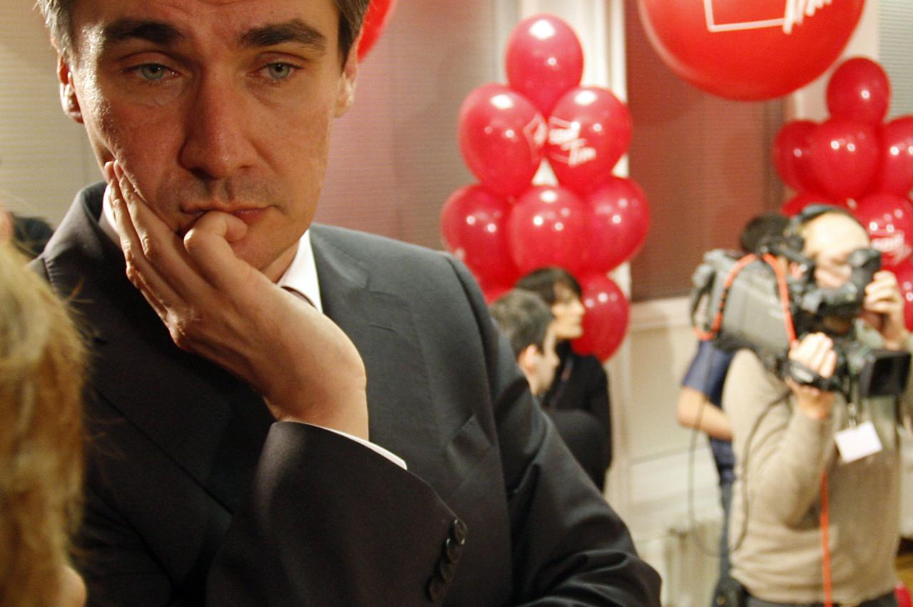 25.11.2007., Zagreb - Zoran Milanovic u izbornom stozeru SDP-a tijekom parlamentarnih izbora 2007.  Photo: Slavko Midzor/PIXSELL