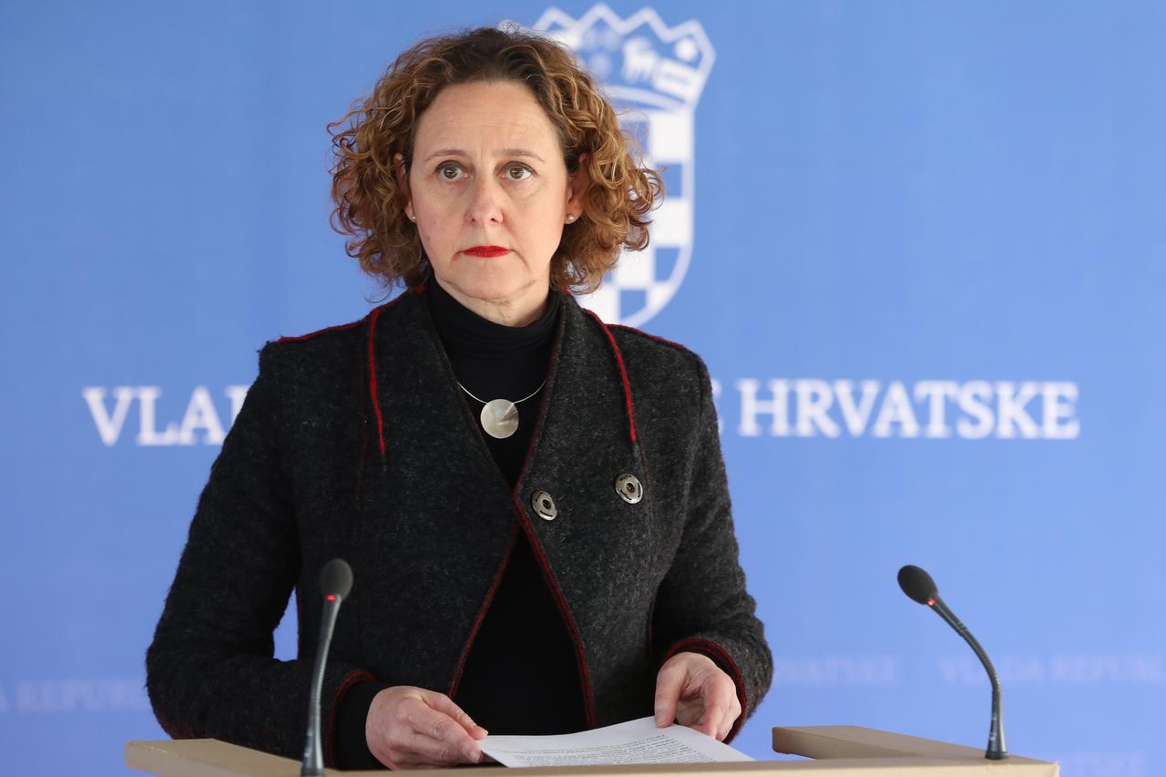 Zagreb: Nina Obuljen Koržinek obratila se javnosti nakon sjednice Vlade 