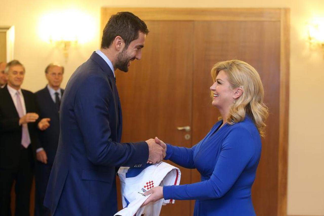 Predsjednica Kolinda Grabar Kitarović i tenisači