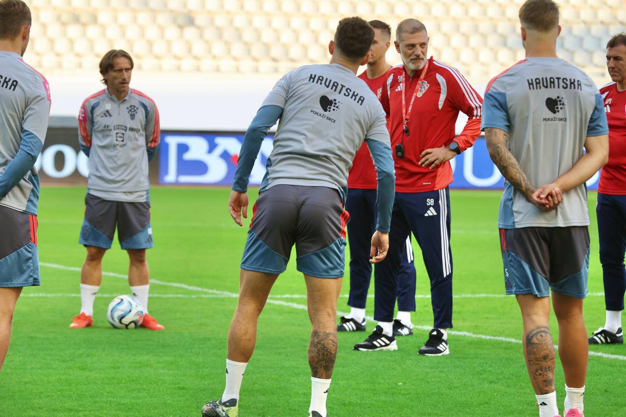 Split: Trening hrvatske nogometne reprezentacije uoči sutrašnje utakmice protiv Španjolske
