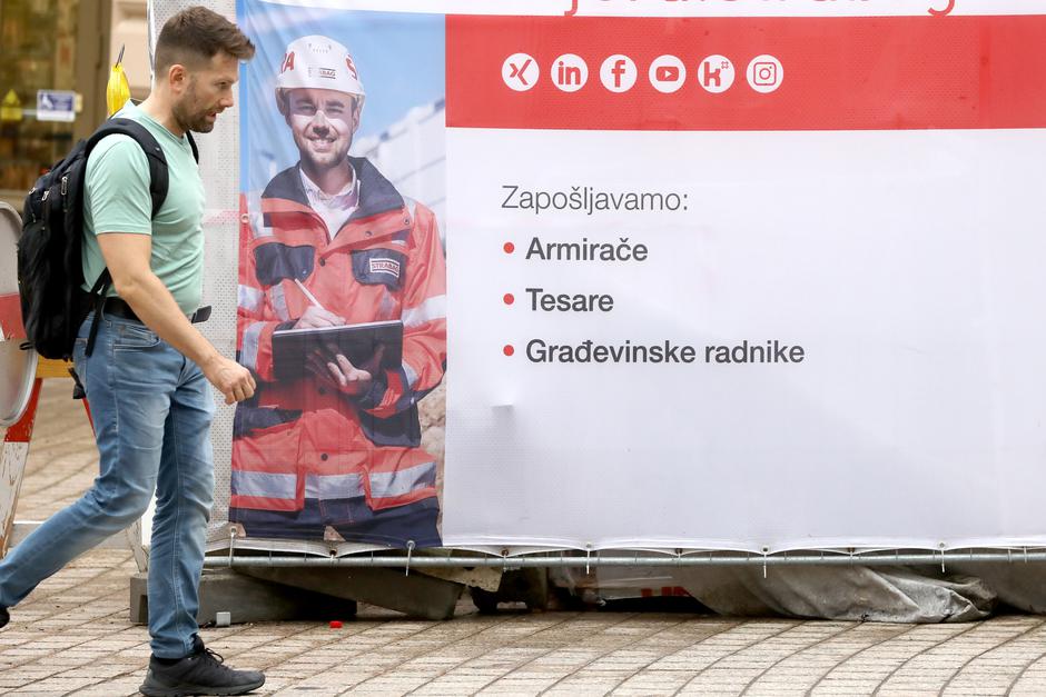Zagreb: Poslodavci plakatima traže radnike na gradilištima