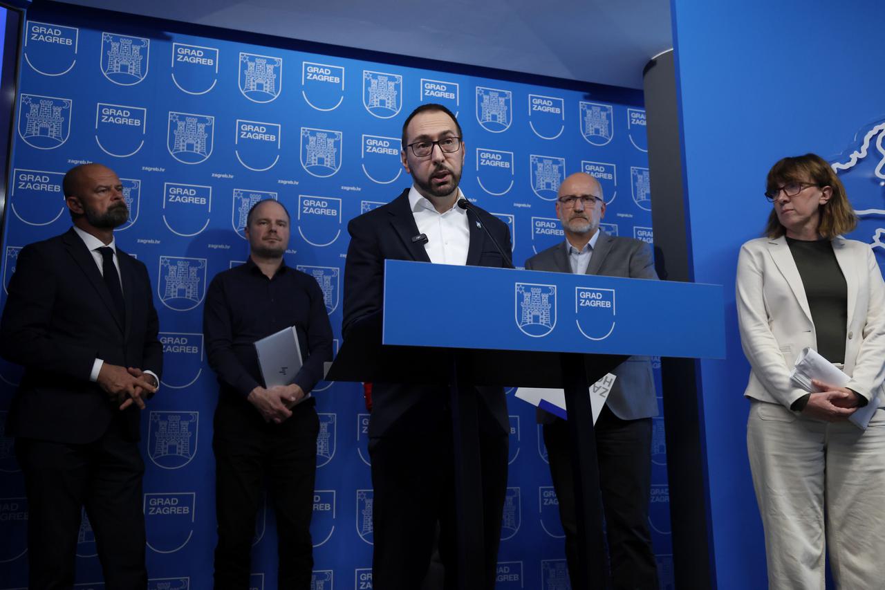 Zagreb: Tomašević održao konferenciju za medije u vezi štrajka ZET-a i Holdinga
