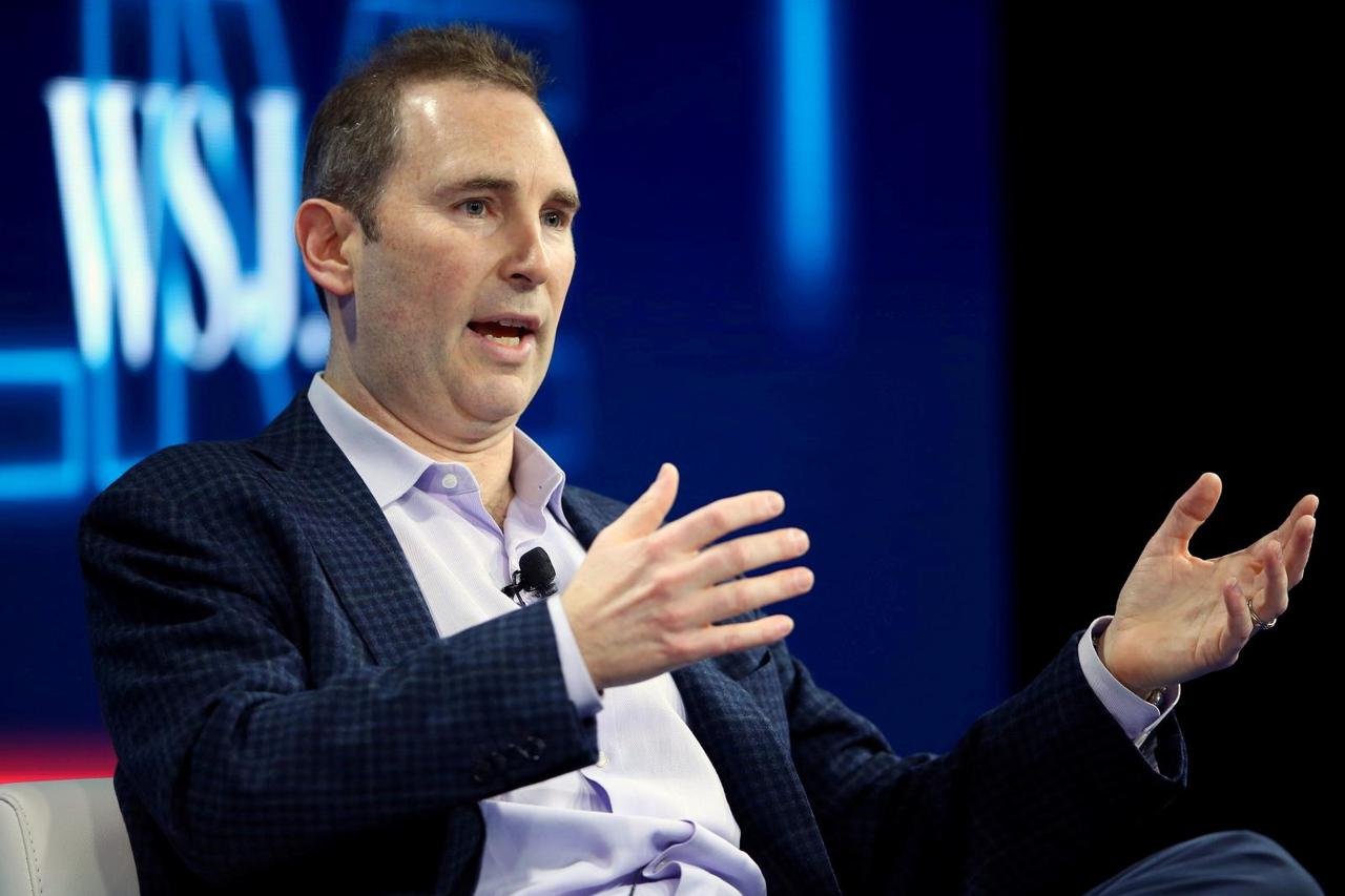 FILE PHOTO: Andy Jassy, CEO Amazon Web Services, speaks at the WSJD Live conference in Laguna Beach