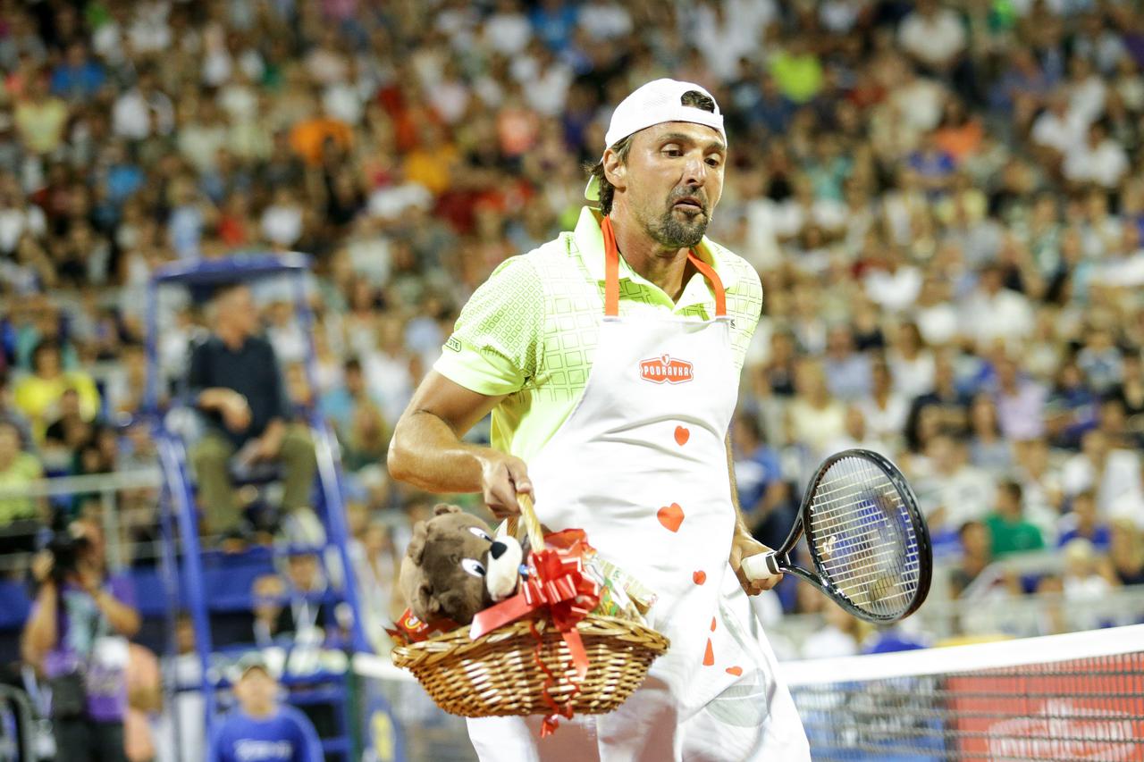 19.07.2014., Umag - Egzibicijski mec na 25. Vegeta Croatia Openu na kojem su nastupili Goran Ivanisevic, Thomas Muster, Henri Leconte i Mansour Bahrami. Photo: Petar Glebov/PIXSELL