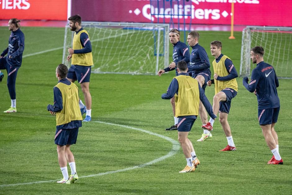 Osijek: Trening nogometne reprezentacije uoči kvalifikacijske utakmice sa Slovačkom