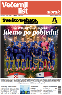 Večernji list naslovnica