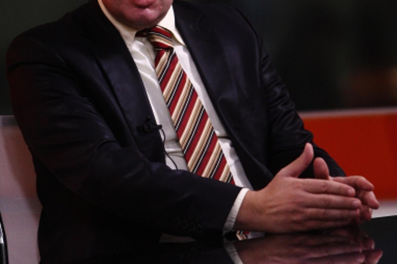 '01.12.2011., Zagreb - Dragan Kovacevic gostuje u posebnoj predizbornoj emisiji na 24sata TV-u.  Photo: Zeljko Hladika/PIXSELL'