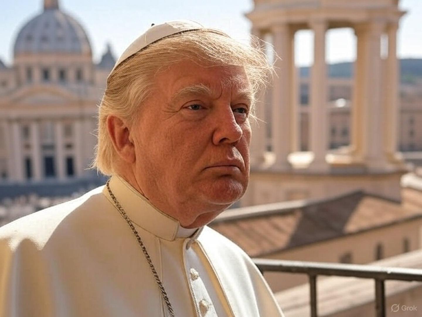 Izjava je odmah postala viralna, a društvene mreže, osobito X, preplavljene su memeovima i fotomontažama Trumpa kao pape, s mitrom na glavi i u papinskoj haljini.  