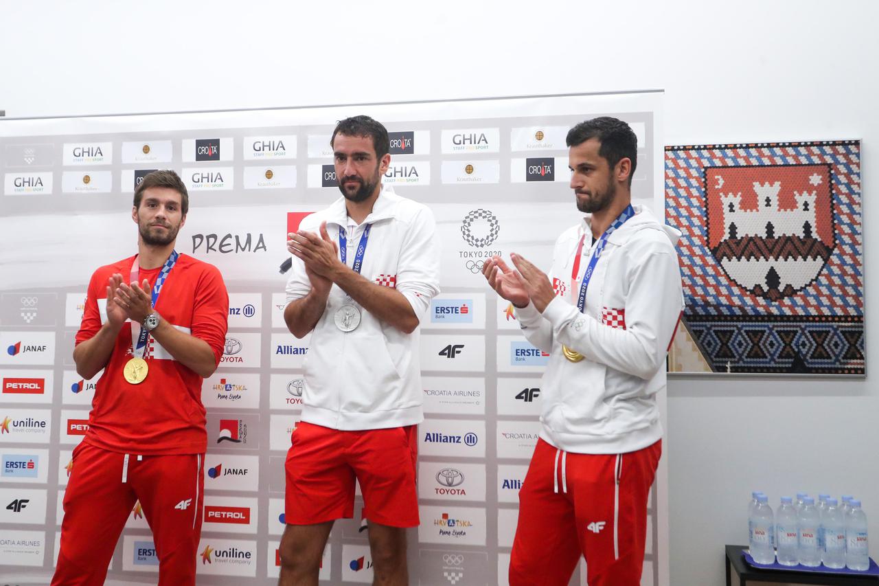 Svečani doček hrvatskih zlatnih i srebrenih tenisača iz Tokija