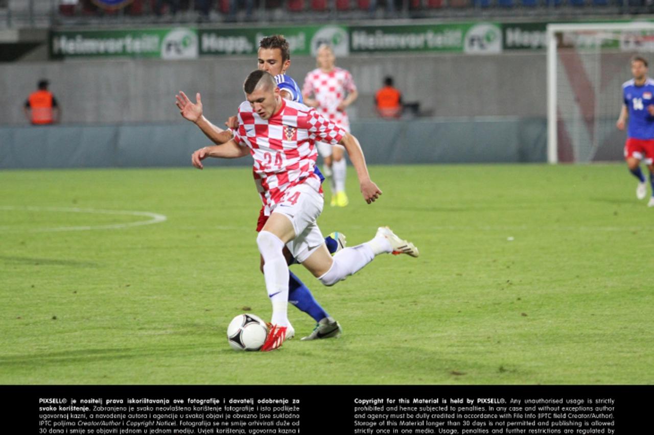'14.08.2013., Vaduz, Lihtenstajn - Prijateljska utakmica, Lihtenstajn - Hrvatska. Ante Rebic.  Photo: Zlatko Skrinjar/HaloPix/PIXSELL'