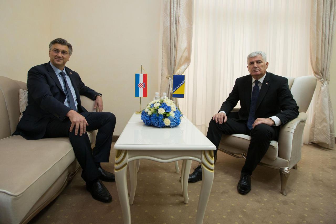 Mostar: Sastanak Dragana Čovića i Andreja Plenkovića