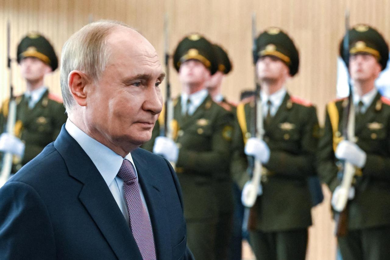 Russian President Vladimir Putin attends the Eurasian Economic Forum in Minsk