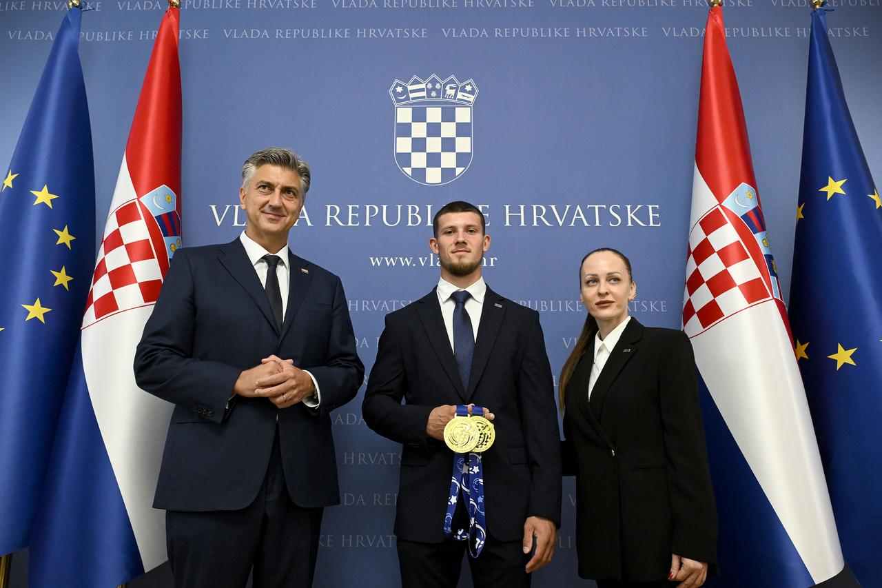 Zagreb: Andrej Plenković ugostio hrvatske gimnastičare