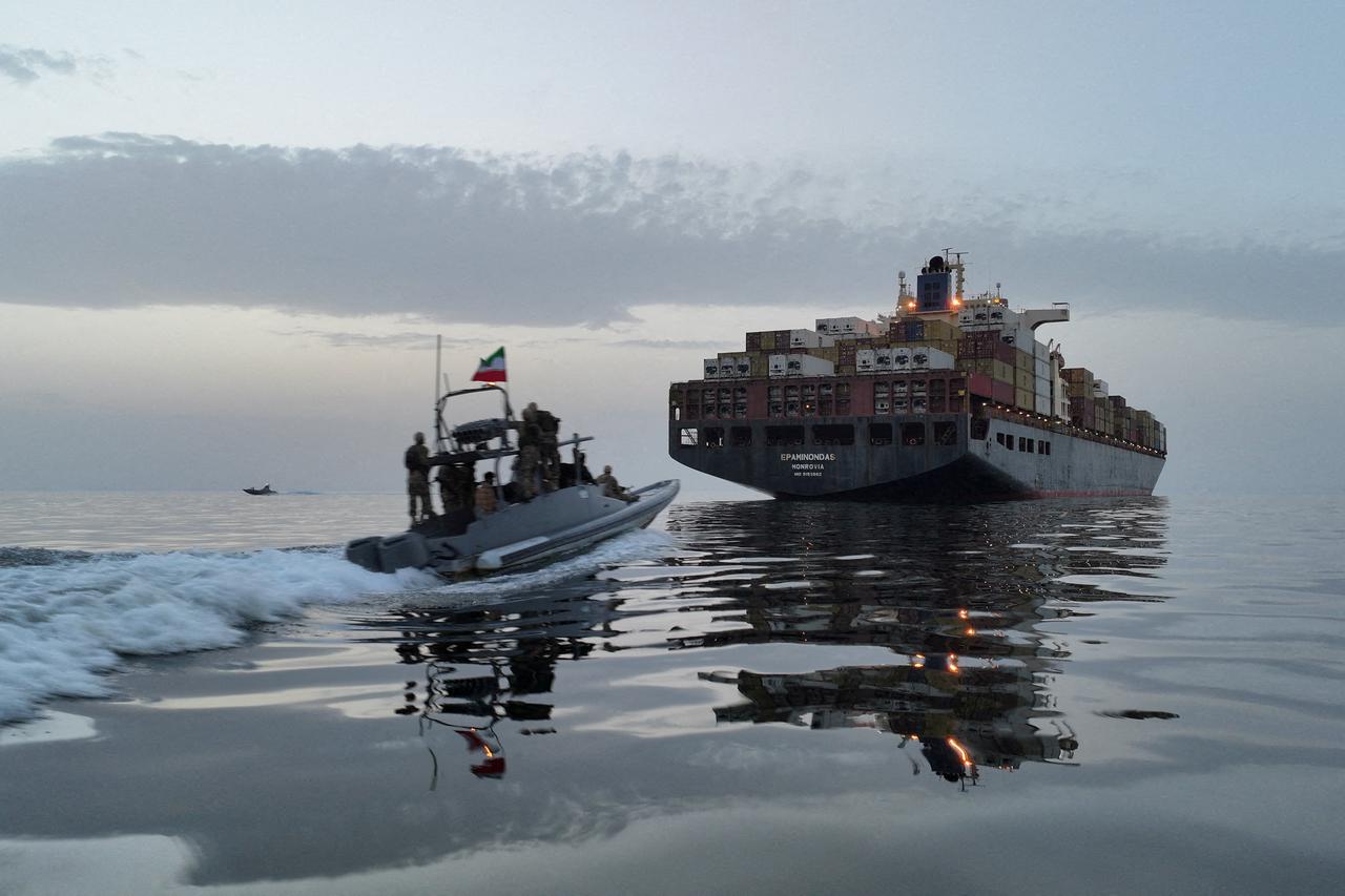 FILE PHOTO: Seizure of the Epaminondas vessel by the Islamic Revolutionary Guard Corps (IRGC) in the Strait of Hormuz