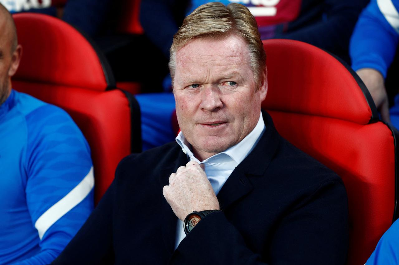 FILE PHOTO: Ronald Koeman when Barcelona coach before a match against  Rayo Vallecano at Estadio de Vallecas, Madrid, Spain - October 27