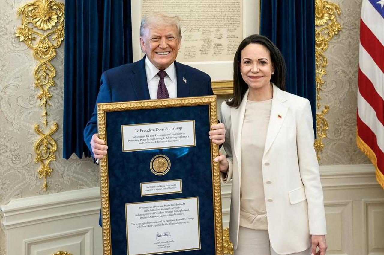 U.S. President Trump meets with Venezuelan opposition leader Maria Corina Machado, in Washington