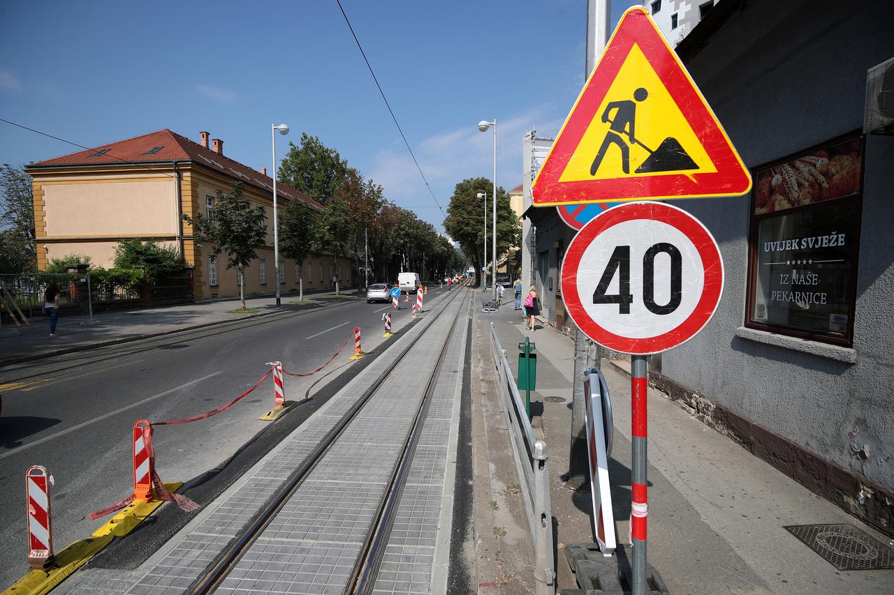 Zagreb: Radovi na obnovi sjeverne strane tramvajske pruge na križanju Ilice i Ulice Sveti Duh