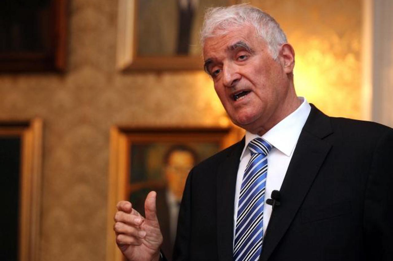 '05.03.2013., Zagreb - Akademik Zvonko Kusic, predsjednik Hrvatske akademije znanosti i umjetnosti  predstavio polugodisnji rad HAZU-a i njezinih clanova.   Photo: Zarko Basic/PIXSELL'