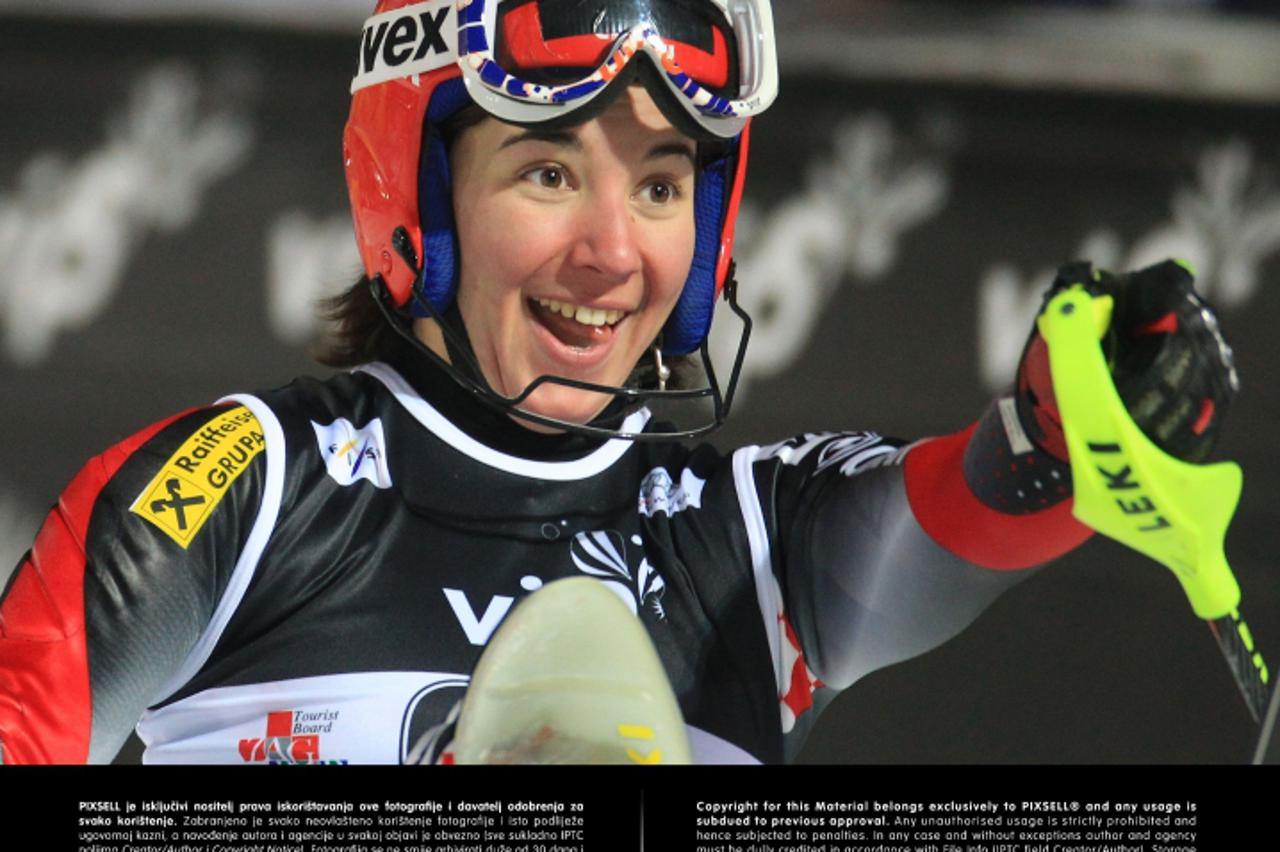 '04.01.2011., Sljeme, Zagreb, Hrvatska -  Druga slalom voznja zenske utrke Snow Queen Trophy za FIS Svjetski kup.  Sofija Novoselic.  Photo: Zeljko Lukunic/PIXSELL'