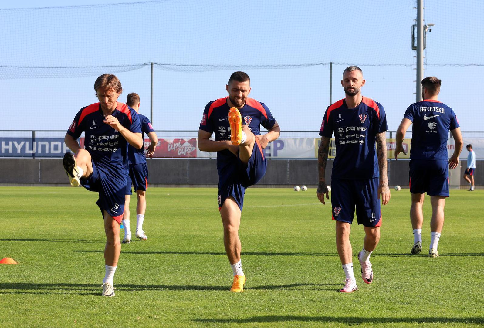 06.06.2024., Rijeka - Trening Hrvatske nogometne reprezentacije na pomocnom terenu stadiona na Rujevici. Photo: Goran Kovacic/PIXSELL
