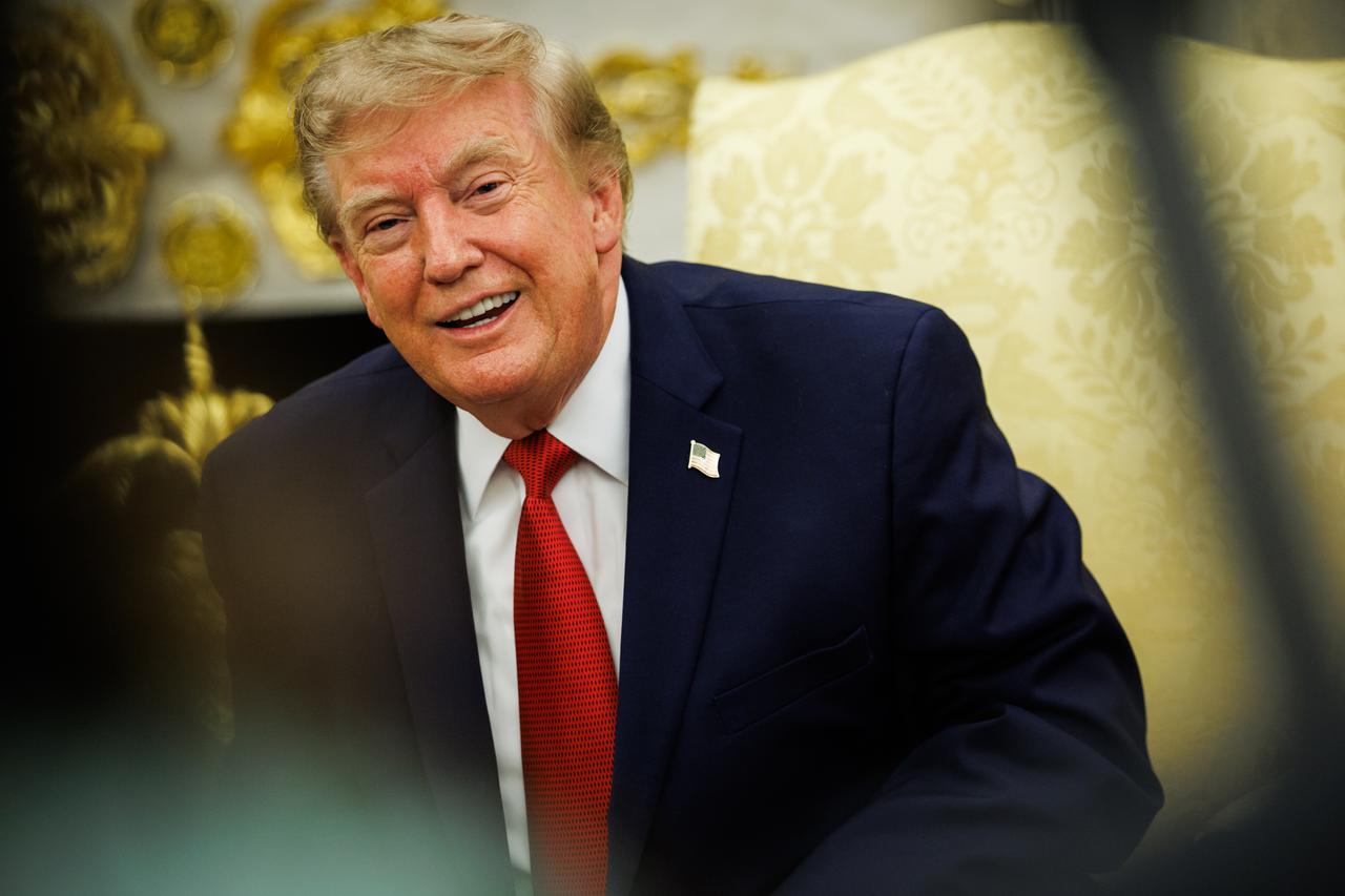 DC: President Donald Trump hosts Lifeguard Ryder Williams in the Oval Office