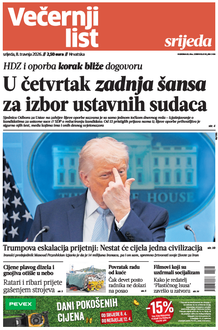 Večernji list naslovnica
