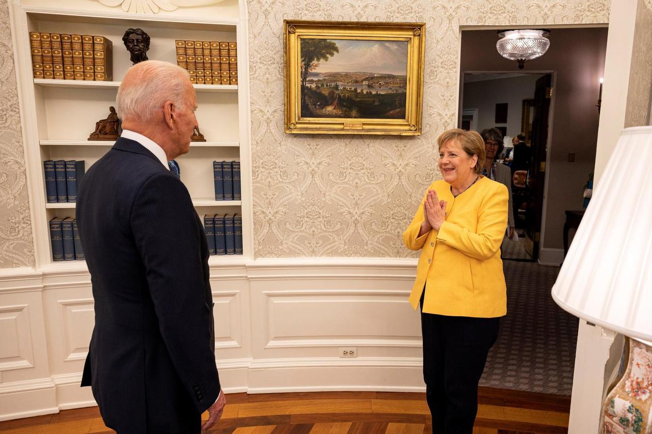 U.S. President Biden welcomes German Chancellor Merkel at the White House in Washington