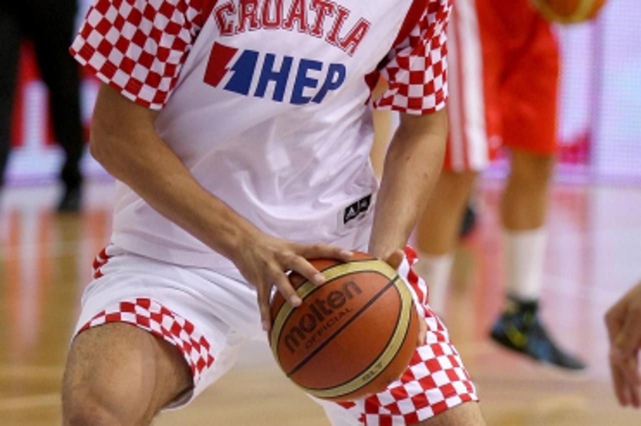 '24.08.2012.,Osijek - Dvorana Gradski vrt.Kvalifikacijska utakmica za Europsko prvenstvo u kosarci  2013. godine u Sloveniji.Hrvatska - Madjarska,Dario Saric Photo:Davor Javorovic/PIXSELL'