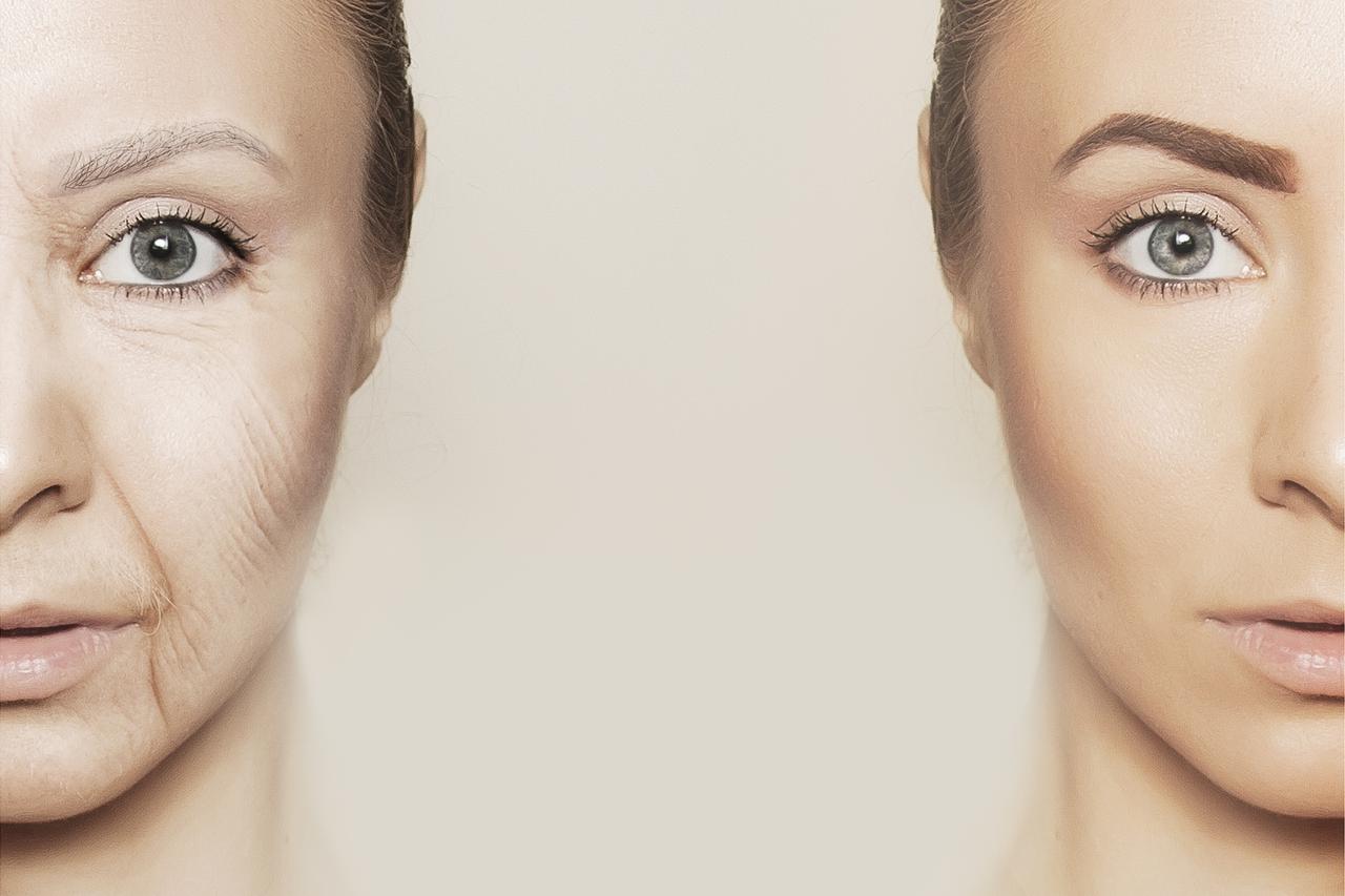 beaking senility - revitalising young woman face