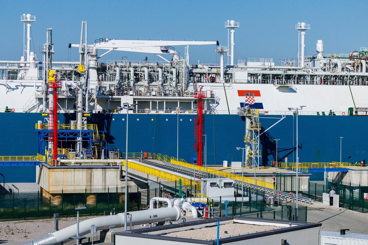 Entrance to the LNG Croatia terminal in Omisalj