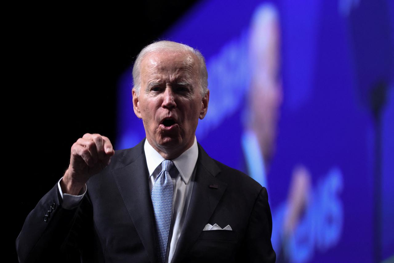U.S. President Joe Biden and Vice President Kamala Harris attend a reception in Philadelphia