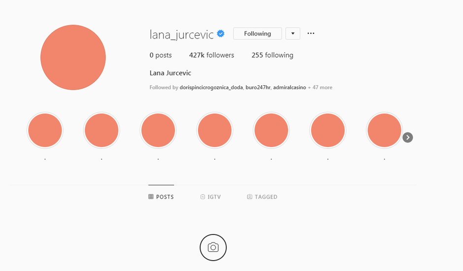 Lana Jurčević obrisala sve objave s Instagrama