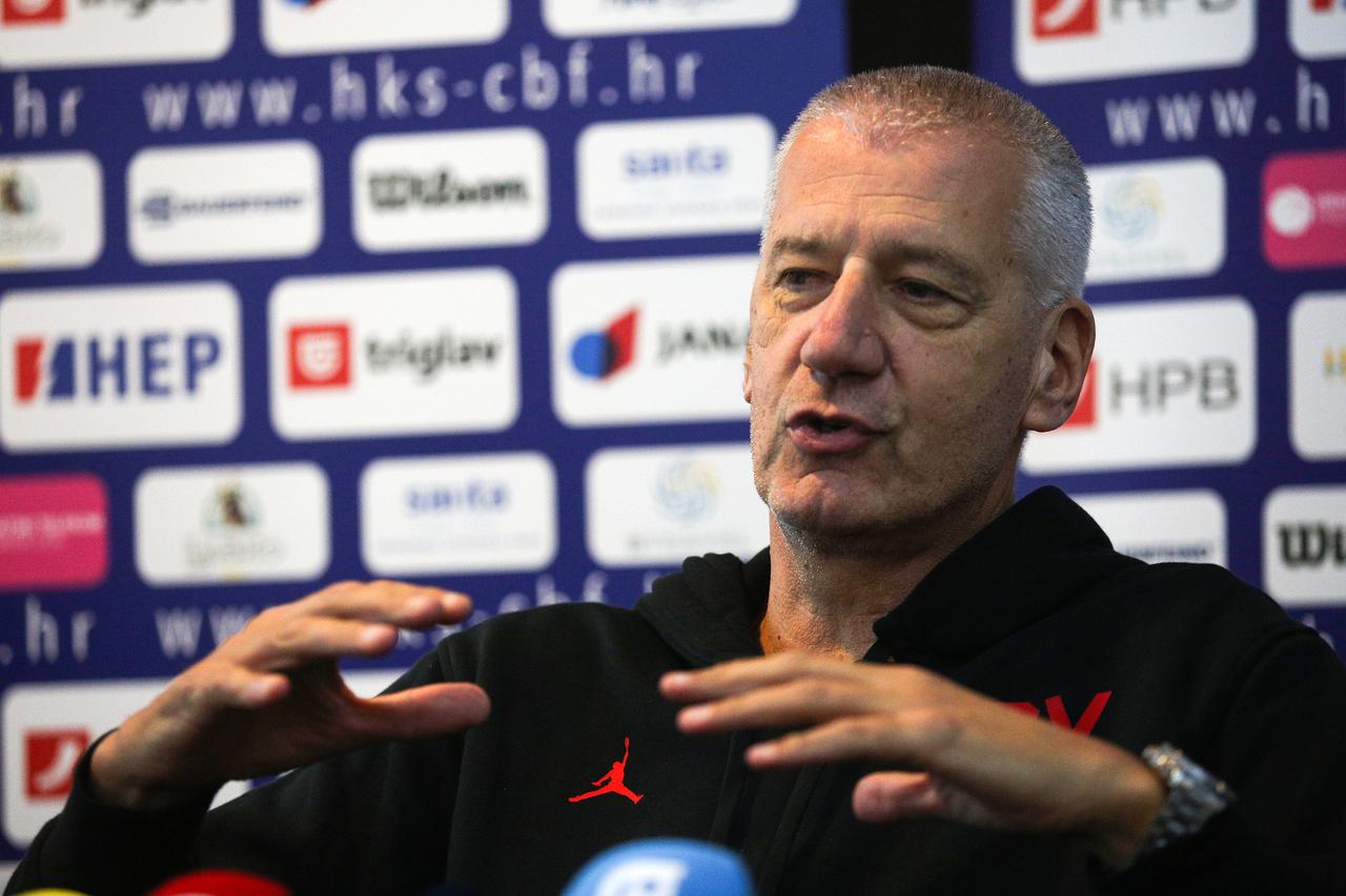 Konferencija za medije hrvatske košarkaške reprezentacije uoči četvrte utakmice pretkvalifikacija za EP 2025.,