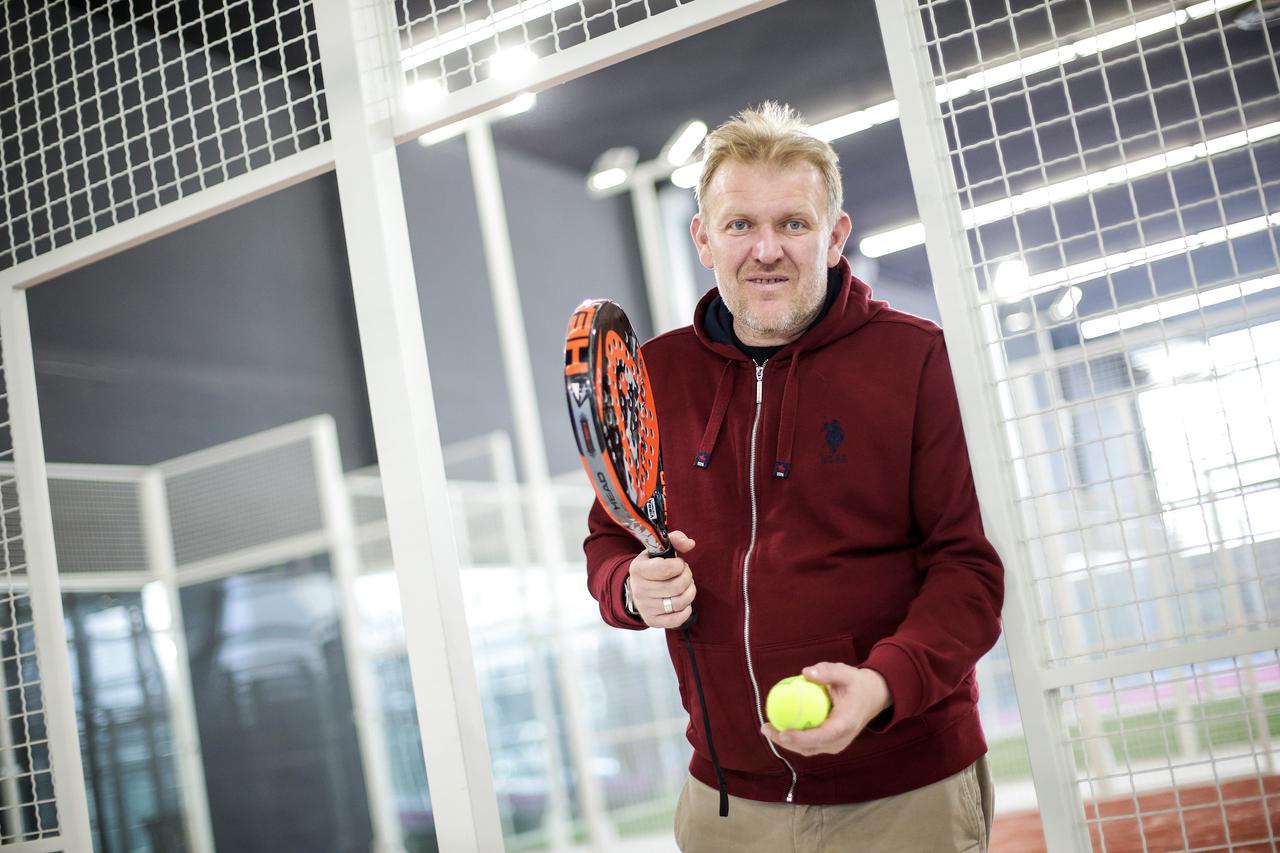 25.02.2016.,  Zagreb - Robert Prosinecki i Janko Jankovic u dvorani pokrecu sport Padel koji je dosad bio nepoznat Hrvatima.   Photo: Petar Glebov/PIXSELL