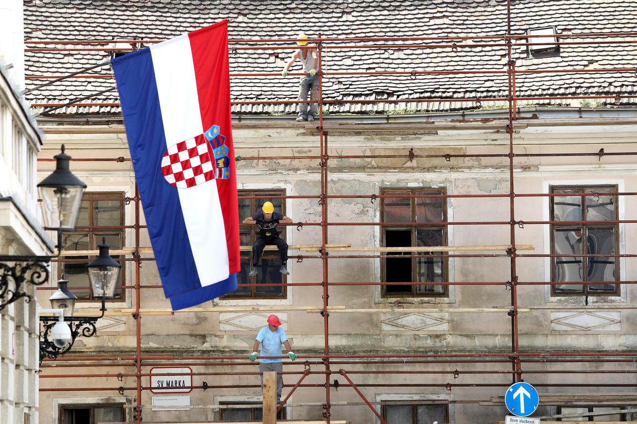 Zagreb: Građevinski radnici