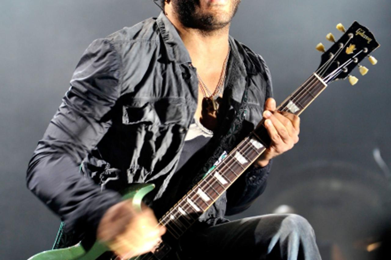 'Lenny Kravitz performing on stage at the Brixton Academy in south London. Photo: Press Association/Pixsell'