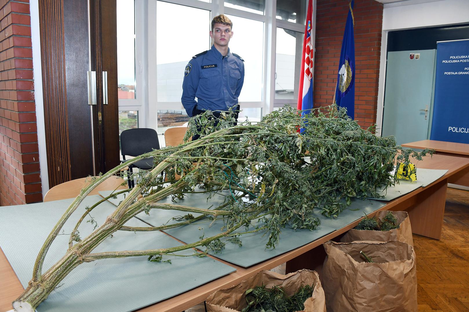 03.11.2023., Petrinja - Na izvanredoj konferenciji za medije Igor Pasanec, voditelj sluzbe kriminalisticke policije i Robert Ramuscak govorili su o akciji u kojoj su policijski sluzbenici Policijske postaje Petrinja dovrsili visemjesecno kriminalisticčko istrazivanje iz domene kriminaliteta droga kojom prilikom je pronadjena i oduzeta veca kolicina droge, kao i oprema koristena za proizvodnju. Photo: Nikola Cutuk/PIXSELL