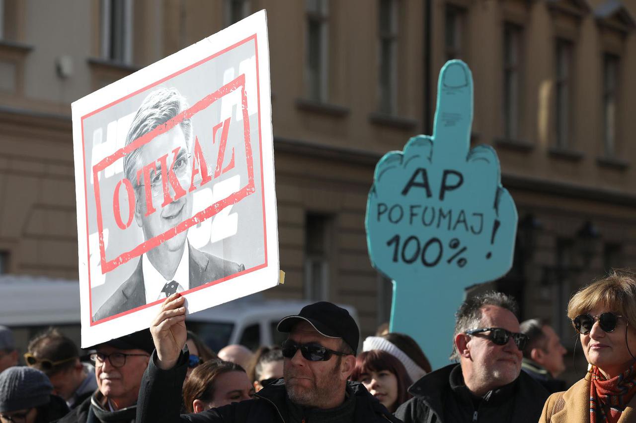 Zagreb: Prosvjed protiv novog zakona o pomorskom dobru i morskim lukama