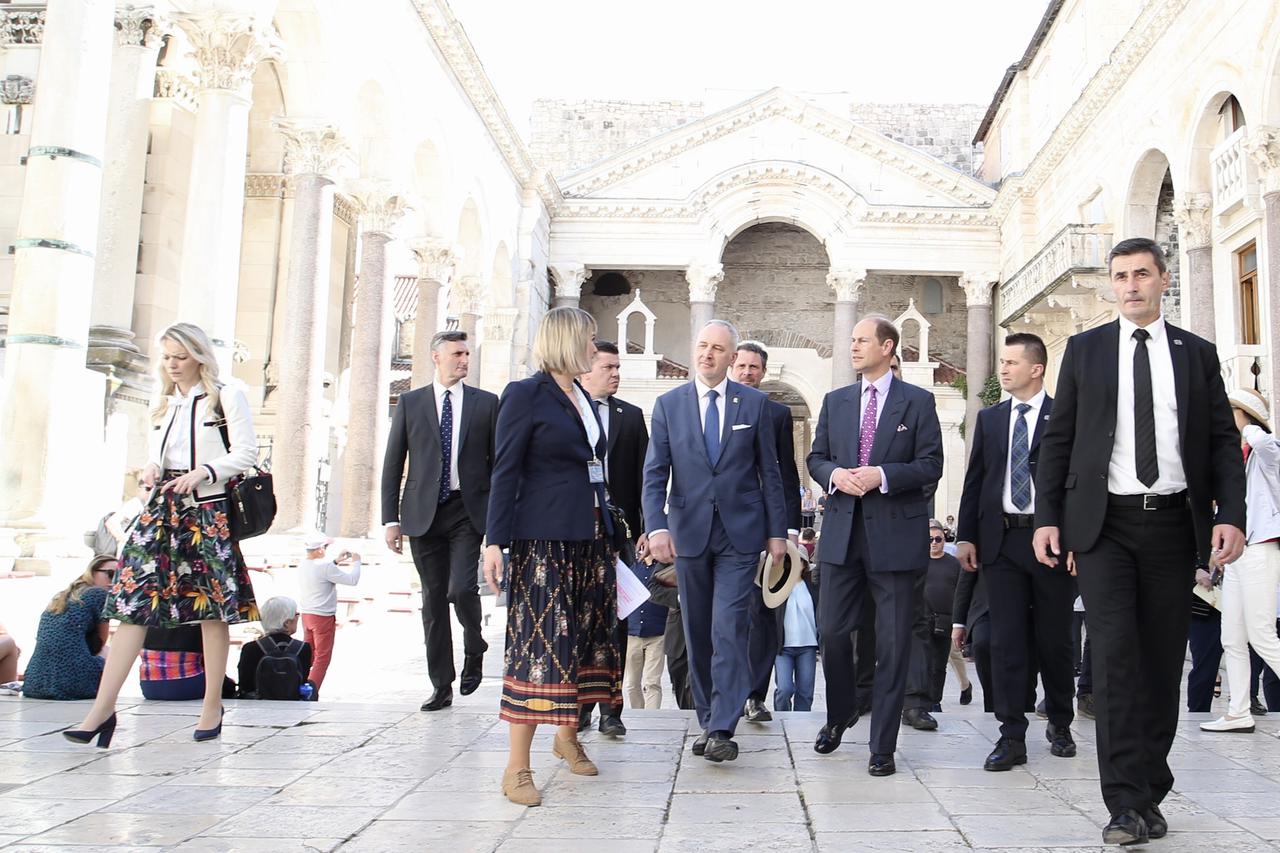 Split: Princ Edward u društvu gradonačelnika Opare obišao Dioklecijanovu palaču