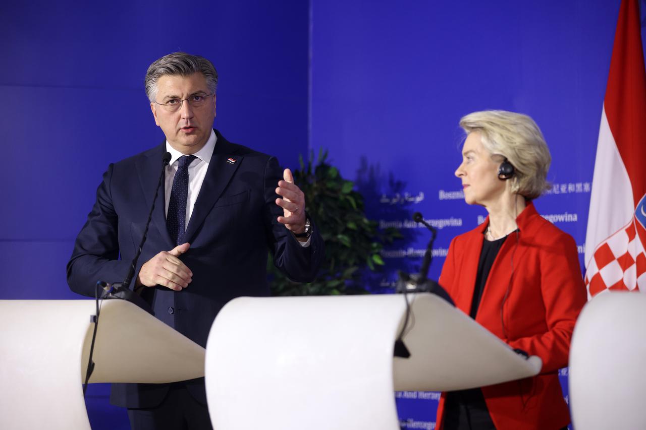 Sarajevo: Konferencija za medije Ursule von der Leyen i Andreja Plenkovića