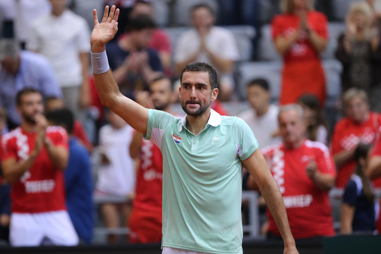 Osijek: Drugi dan Davis Cupa, Marin Čilić - Corentin Moutet