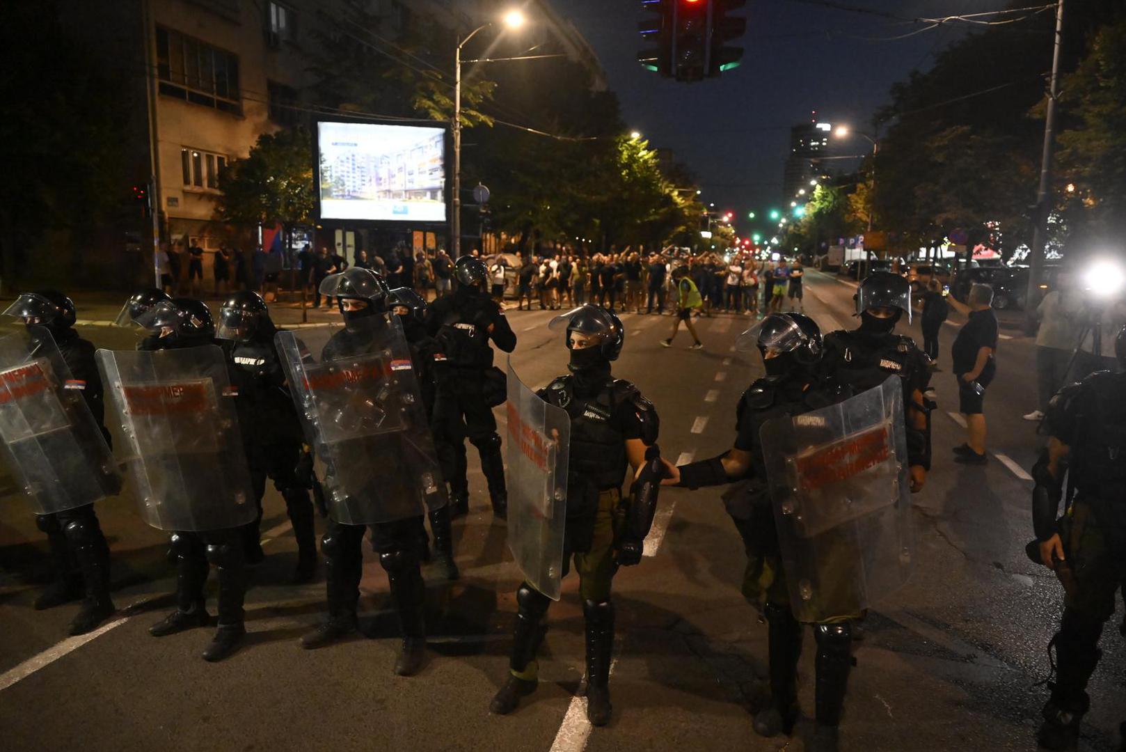 14, August, 2025, Beograd - Protest of citizens and students in down town of Belgrade. Confrontation with the police. Photo: M. M./ATAImages14, avgust, 2025, Beograd - Protest gradjana i studenata u Beogradu. Sukob sa policijom. Photo: M. M./ATAImages Photo: M.M./ATAImages/PIXSELL