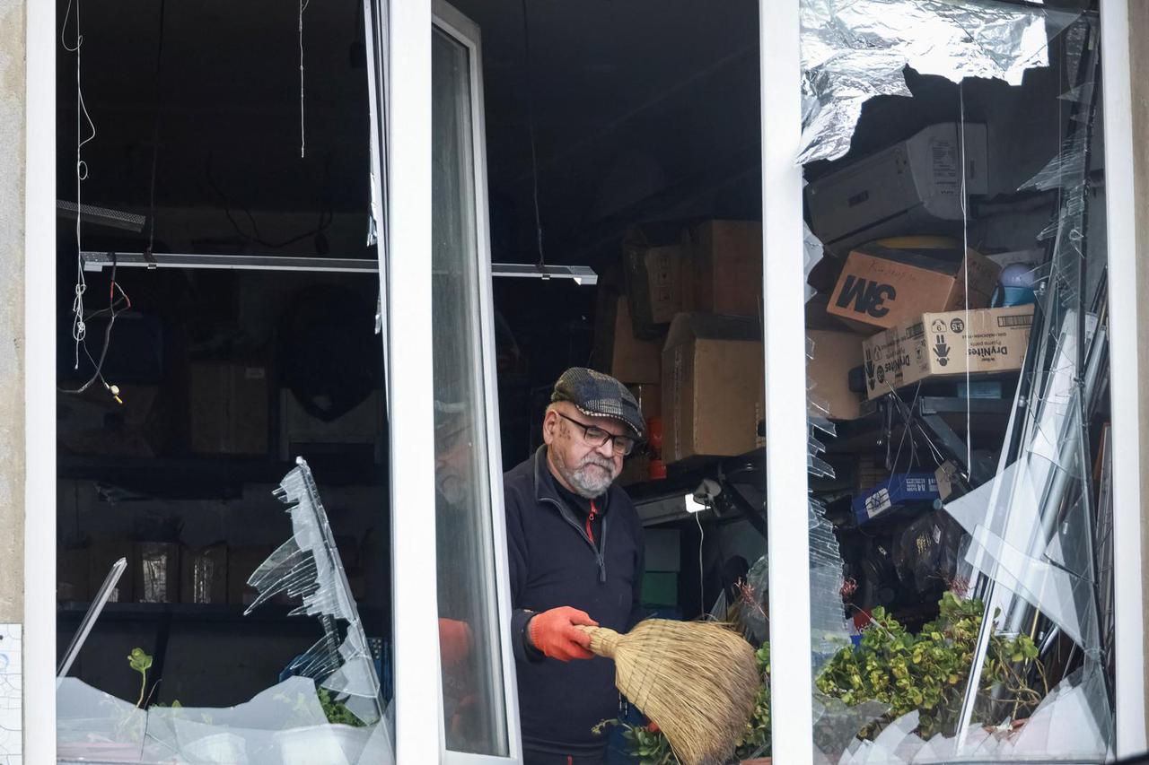 Aftermath of a Russian drone attack in Odesa