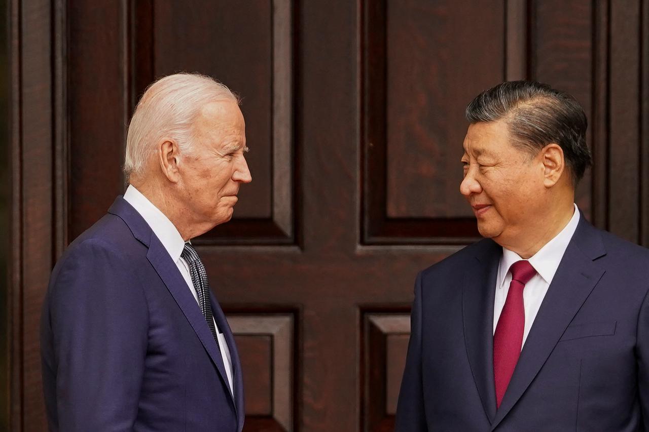 U.S. President Joe Biden meets with Chinese President Xi Jinping on the sidelines of APEC summit, in Woodside