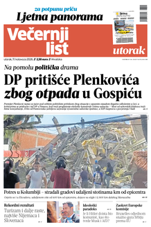 Večernji list naslovnica
