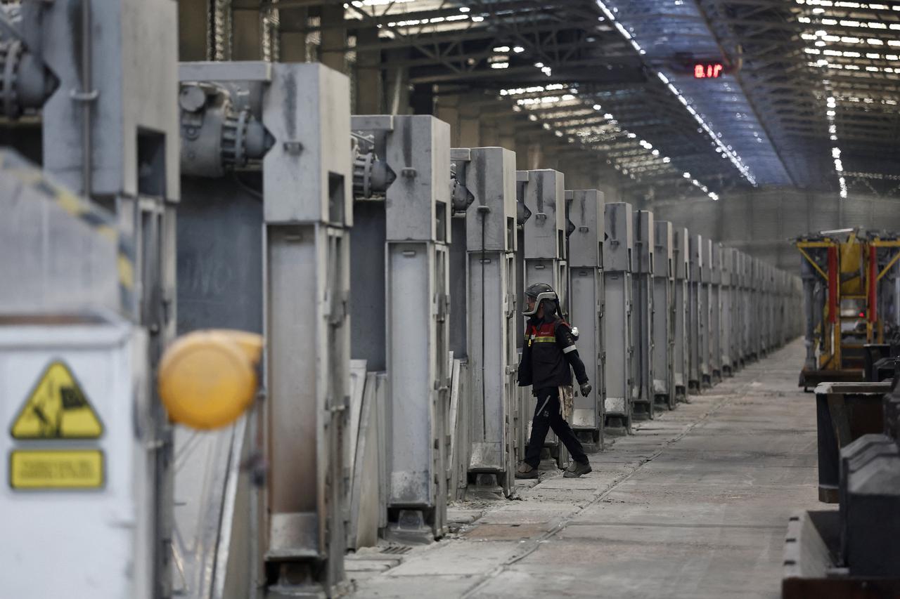 Aluminium Dunkerque smelter in Loon-Plage near Dunkirk, northern France