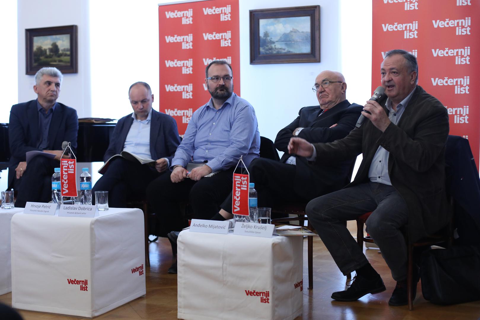 Sudionici: (s lijeva na desno) Žarko Ivković, Hrvoje Petrić, Ladislav Dobrica, Anđelko Mijatović i Željko Krušelj