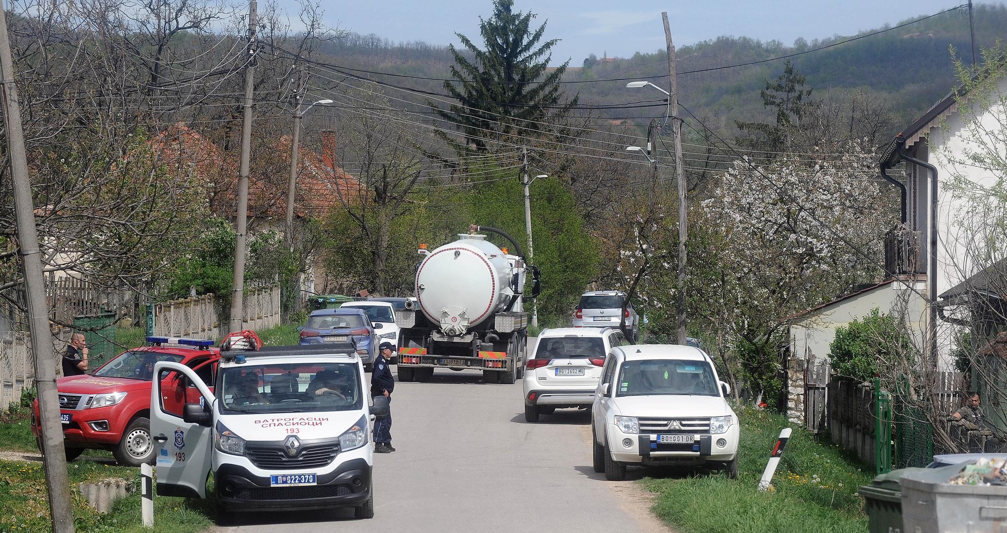 06, April, 2024, Bor - The search for the body of the murdered two-year-old Danka Ilic from Bor continues by checking several locations in the Bor area, and the police in the village of Zlot brought one of the suspects into the yard of the family of Dejan Dragijevic, one of the suspects for the murder of the child. Photo: M.M./ATAImages06, april, 2024, Bor - Potraga za telom ubijene dvogodisnje Danke Ilic iz Bora nastavlja se proverom vise lokacija u borskom kraju, a policija je u selu Zlot uvela jednog od osumnjicenih u dvoriste porodice Dejana Dragijevica, jednog od osumnjicenih za ubistvo deteta. Photo: M.M./ATAImages Photo: M.M./ATA images/PIXSELL